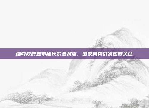 缅甸政府宣布延长紧急状态，国家局势引发国际关注