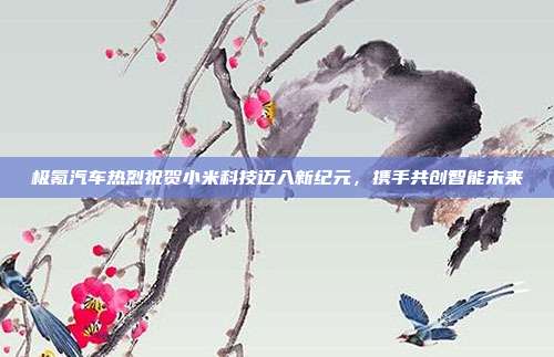 极氪汽车热烈祝贺小米科技迈入新纪元，携手共创智能未来