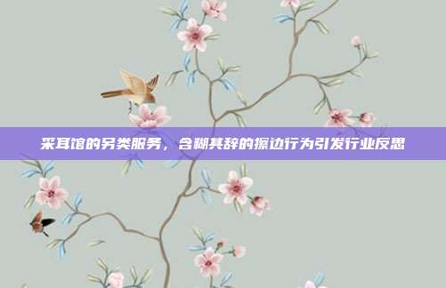 采耳馆的另类服务，含糊其辞的擦边行为引发行业反思